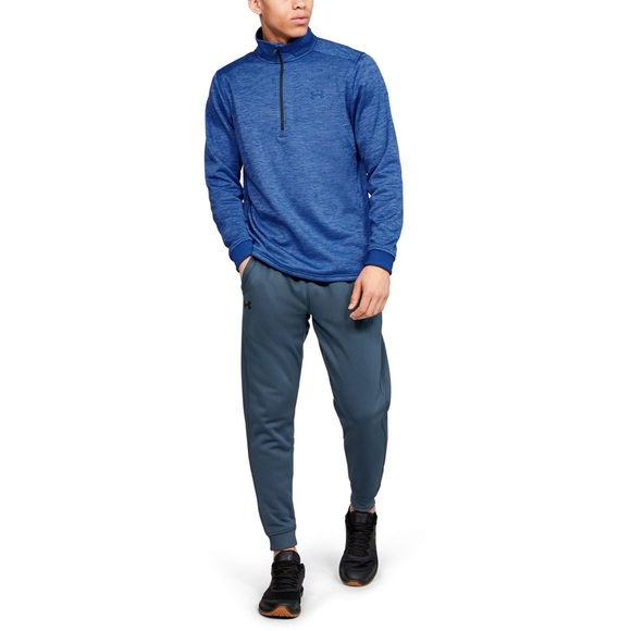 NWT Mens Under Armour Techno Teal Fleece 1/2Zip Pullover Jacket 1320745 Size XXL - Picture 3 of 12